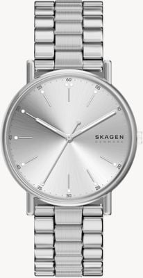 Skagen Signatur quarzo (40mm) quadrante argento sunray / bracciale acciaio inossidabile SKW6950
