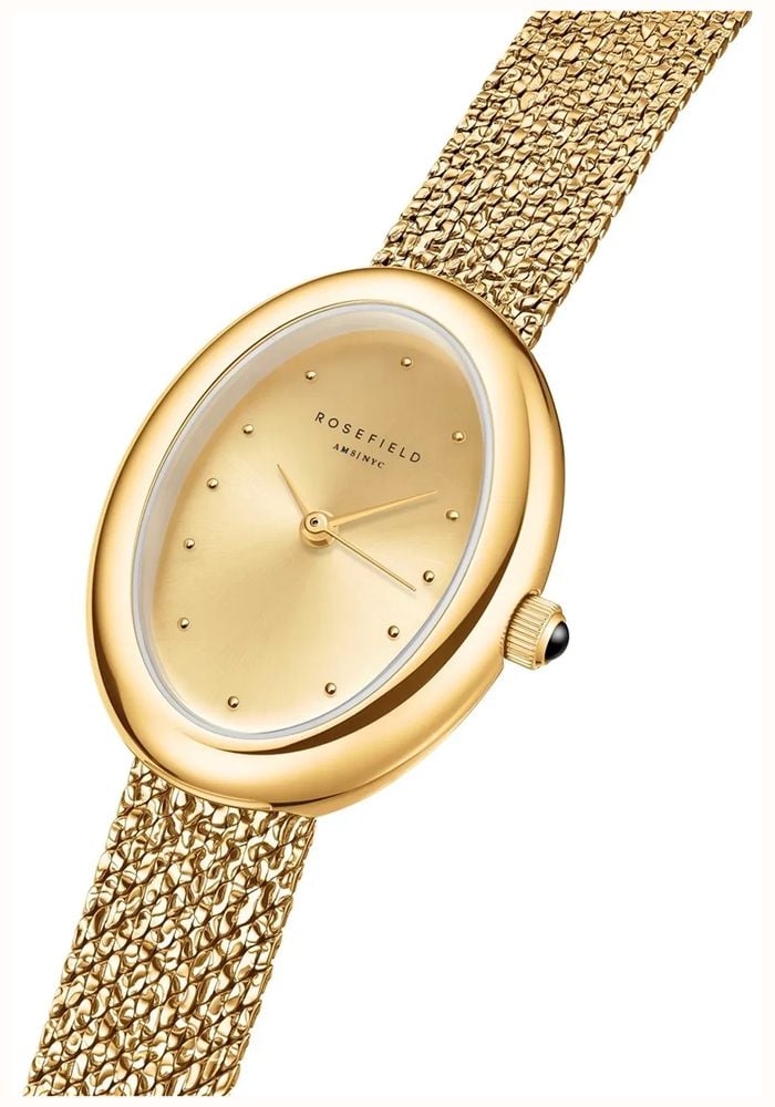 Rosefield Ovale Gold Tone Dial And Mesh Strap Watch OVGGMG-OV23 - vista alternativa 3