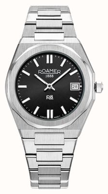 Roamer R8 レディース クォーツ (32mm) ブラック ダイヤル / ステンレススチール ブレスレット 972857 41 85 20