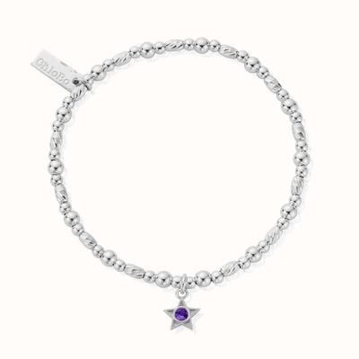 ChloBo February Birthstone Bracelet - 925 Sterling Silver SBBCB3482