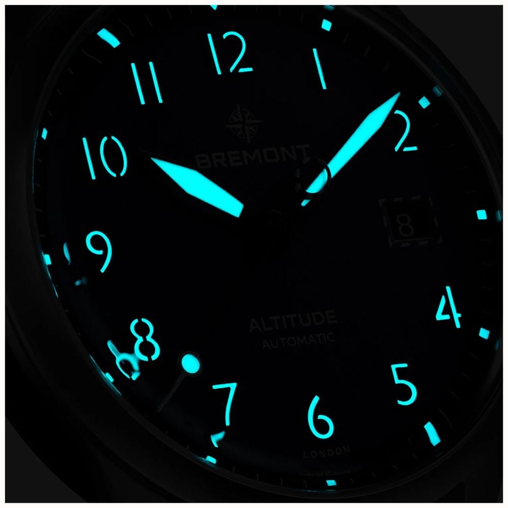 Bremont Altitude Date Automatic (39mm) Brushed Blue Galvanic Metal Dial / Stainless Steel Bracelet ALT39-DT-SS-BL-B - alternate view 5
