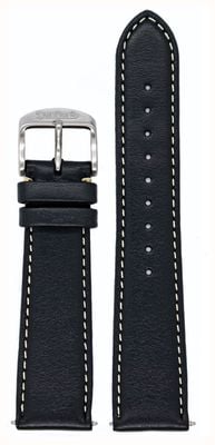 Hanhart 417 es, 42 mm schwarzes Kalbslederarmband ohne Nieten (21 mm) 9921.70-M