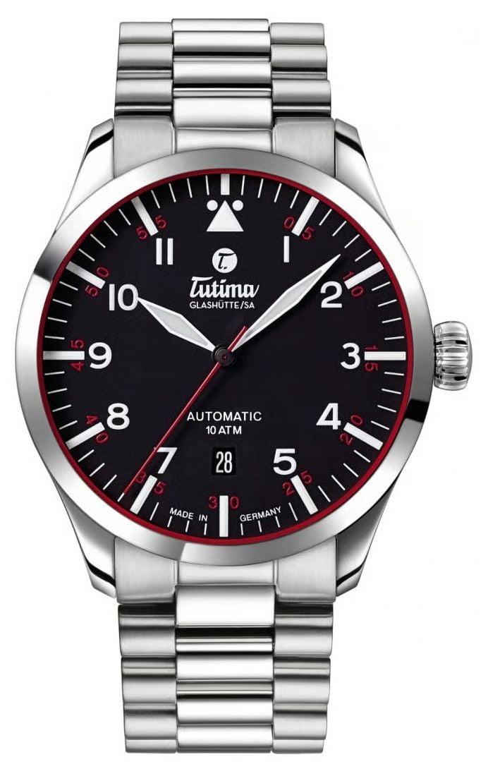 Tutima Glash&Atilde;tte Flieger Automatic 41mm VelvetBlack Dial Watch