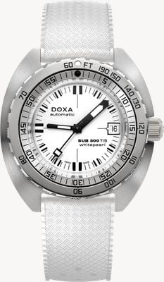 DOXA Sub 300 ti5 whitepearl (42.5mm) ホワイトルミナスダイアル / ホワイトDive Flexラバーストラップウォッチ 823.50.011.20
