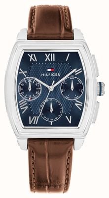 Tommy Hilfiger TH-OXFORD Multifunction (36mm) Blue Dial / Brown Leather Strap 1710760