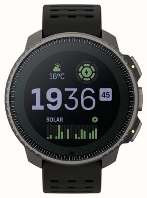Suunto Вертикальные титановые часы для мультиспорта с солнечной батареей (49 мм), черные SS050858000