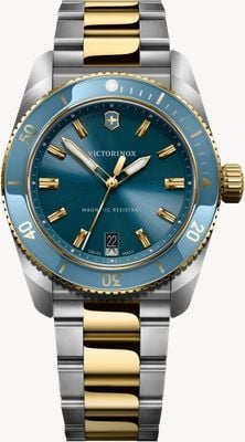 Victorinox Maverick石英表（39mm）冰蓝色表盘／双色不锈钢表链 242103