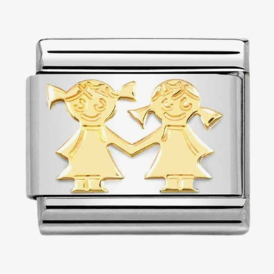 Nomination Charm, Composable Link, gold Sisters 030162/67