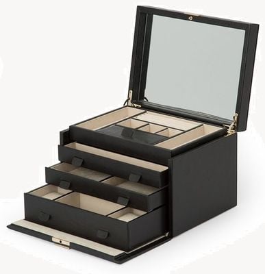 WOLF Palermo Anthracite Large Jewellery Box 213002