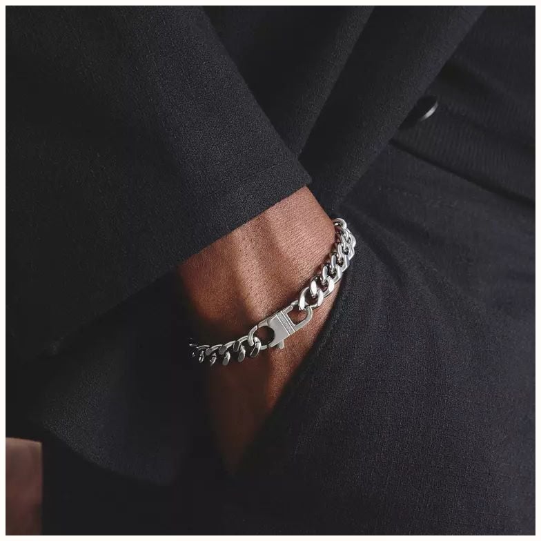 Thomas Sabo Mens Stainless Steel Curb Bracelet A2252-S01-53-L19,5 - vista alternativa 3
