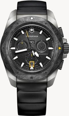 Victorinox I.n.o.x. caja de titanio crono (43 mm) bisel de carbono / correa de caucho negra 242011