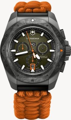 Victorinox I.n.o.x. Chrono titanio (43mm) esfera verde / correa paracord naranja 242083.1