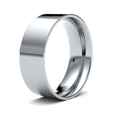 James Moore Wedding Rings | Palladium 500 | 7mm | Light | Flat Court | AG_7LLE-PD5