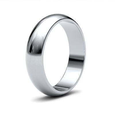 James Moore Wedding Rings | Palladium 500 | 5mm | Medium | D-Shape | AG_5GMD-PD5