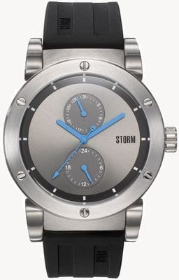 STORM Hydron v2 rubberen grijze wijzerplaat / zwarte siliconen band 47462/GY