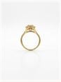 Emerald And Round Brilliant Natural Diamond 18ct Yellow Gold Double Halo Ring J94859 - vista alternativa 3