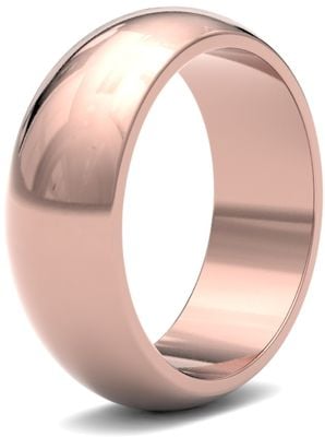 James Moore Wedding Ring  | 18ct Rose Gold | 7mm | Heavy | Size D-Shape | AG_7GHD-18R AG_7GHD-18R