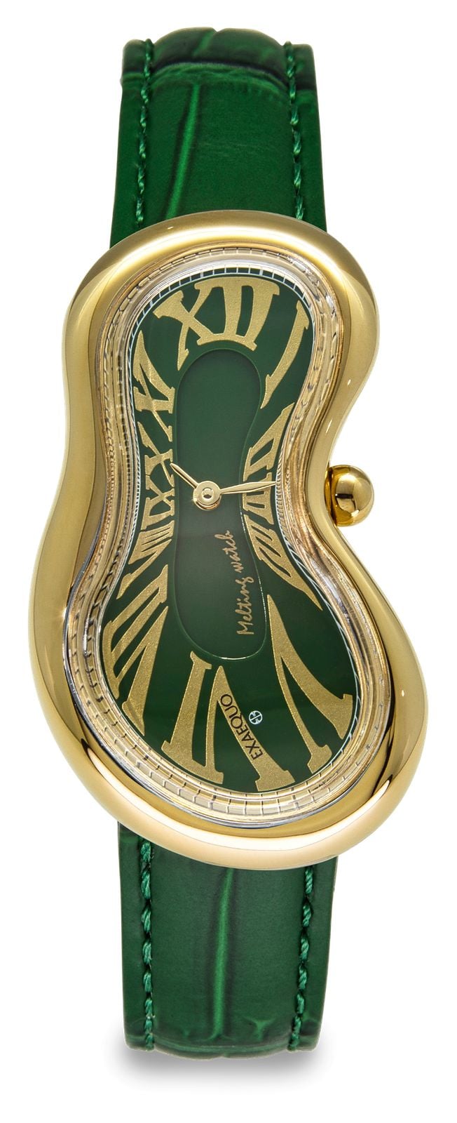 Exaequo Melting Classic PVD Yellow Gold 28mm Green Watch