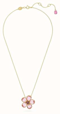 Swarovski Florere Necklace | Gold-Tone Plated | Pink Crystals 5657875