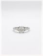 0.72ct Oval & Pear Natural Diamond Platinum Trilogy Ring J14664