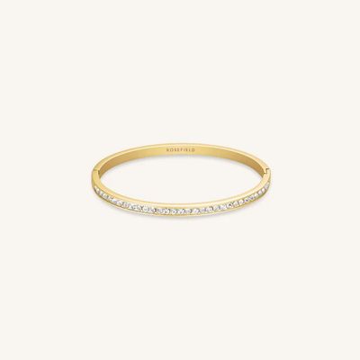 Rosefield Jewellery Tennis Gold Plated Crystal Bangle JBCBG-J1033