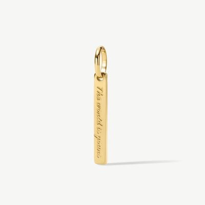 D.LOUISE Gold Tone The World Is Yours Pendant CH09