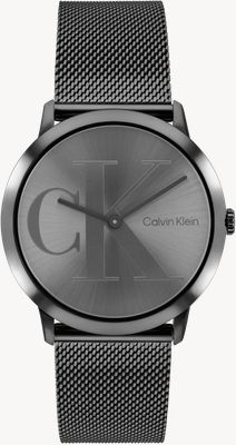 Calvin Klein Exceptional Quartz (37mm) Grey CK Dial / Grey PVD Stainless Steel Mesh Bracelet 25200606