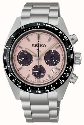 Seiko Prospex Speedtimer ‘Youngtimer’ Solar Chronograph (39mm) Pale Pink Dial / Stainless Steel Bracelet SSC963P1