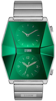 STORM ZAREX Dual-Dial Quartz (40.5mm) Lazer Green Dial / Stainless Steel Bracelet 47561/GN