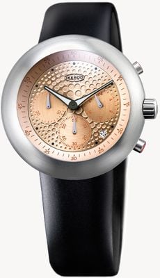 IKEPOD クロノポッド ゴールドドット 003 (44mm) ゴールド文字盤 / ブラックシリコンストラップ C003-SI-LB