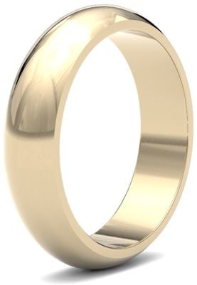 James Moore Wedding Ring  | 18ct Yellow Gold | 5mm | Heavy | Size D-Shape | AG_5GHD-18Y AG_5GHD-18Y