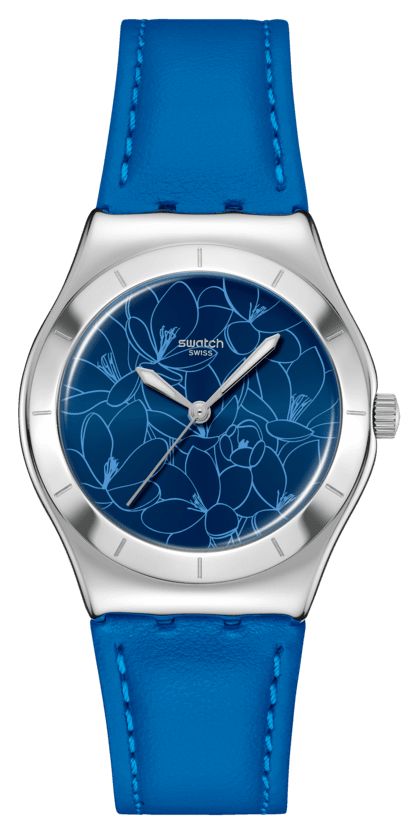 Swatch Blue Petal Promesse (33 mm) cadran Ã  motifs montre