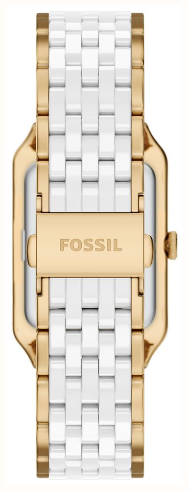 Fossil Raquel 26 mm Three-Hand Date Gold-Tone Stainless Steel & White Ceramic Fossil Watch CE1136 - альтернативный вид 3