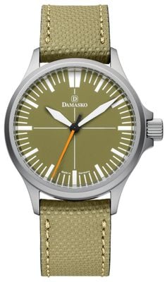 Damasko Ds30 オリーブ 3針 自動巻き (39mm) オリーブグリーン ダイヤル / オリーブグリーン レザーストラップ DS30 GREEN OLIVE GREEN LEATHER