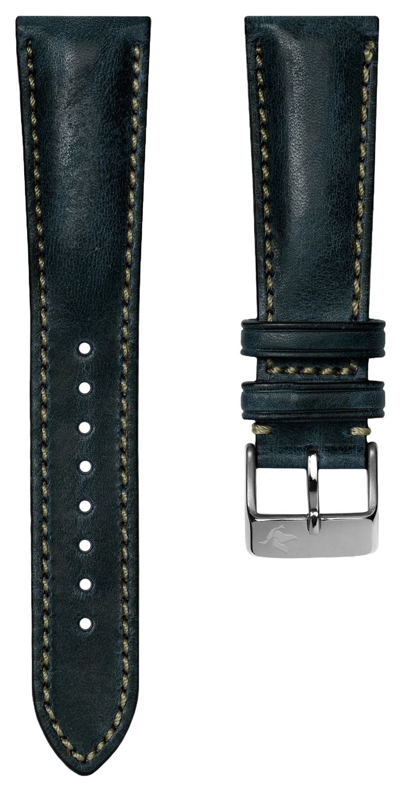 Duckworth Prestex Bracelet en cuir Horween vÃ©ritable bleu montre