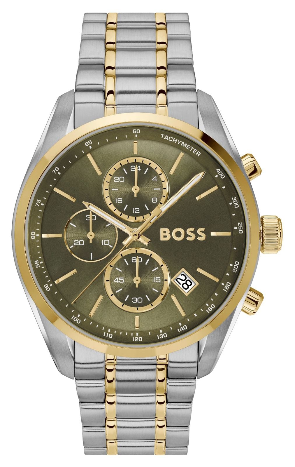 BOSS Chronographe Grand Prix (44 mm) cadran vert kaki / montre