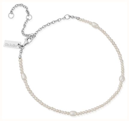 ChloBo Tale of Tide Anklet Pearl Sterling Silver SANTPRP