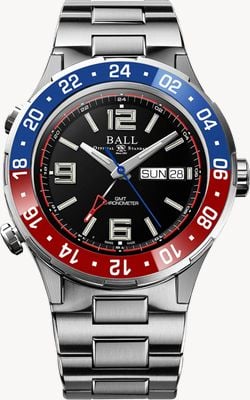 Ball Watch Company Roadmaster Marine GMT Limited Edition (40 mm) schwarzes Zifferblatt / Edelstahlarmband DG3000A-S4C-BK