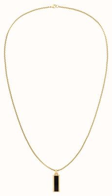 Tommy Hilfiger Men's Semi Precious On Metal Chain Necklace Gold Tone Stainless Steel 2790541