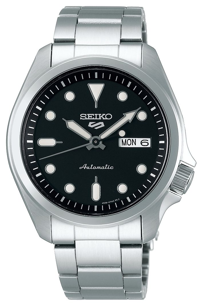 Seiko automatique 5 sports pour hommes | cadran noir montre-image-59394