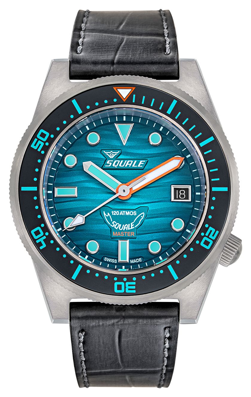Squale Master Titanium Grand Vert 120 ATM 42mm Teal Wave Watch