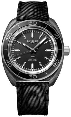 LONGINES Ultra-Chron Carbon Automatic Chronometer (43mm) Black Dial / Black Nylon Strap L28394522