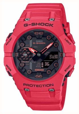 Casio Reloj bluetooth g-shock combi rojo para hombre con correa y bisel integrados GA-B001-4AER