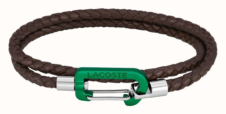 Lacoste CARABINA Lacoste Brown Leather Bracelet 2040314