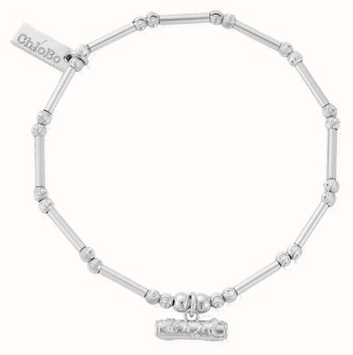 ChloBo Dainty Moon Cut Sparkle T-Bar Bracelet SBMCTN3554