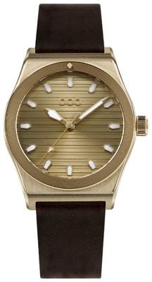 Out Of Order Forma Settanta Bronze Automatic (39mm) Bronze LowRelief Guilloché Dial / Italian Brown Leather Strap F707403.7403