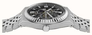 Ingersoll THE LANDING Automatic (40mm) Grey Skeleton Dial / Stainless Steel Bracelet I18701 - alternate view 3