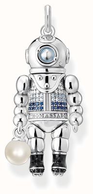 Thomas Sabo Diver Sterling Silver Pearl and Blue Stones Pendant PE933-516-7