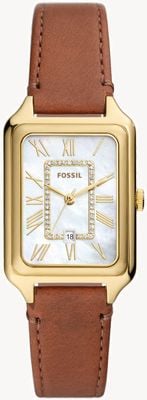 Fossil Raquel (26mm) cadran nacre / bracelet cuir marron ES5307