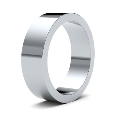 James Moore Wedding Rings | 9ct White Gold | 6mm | Medium | Flat | AG_6LMF-9W